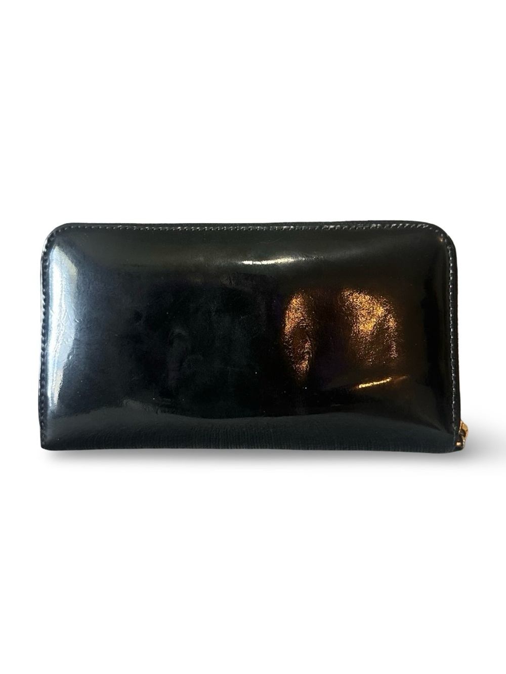 Tory Burch With Paper Work Black Patent Leather Zip Wallet - Picture 13 of 13